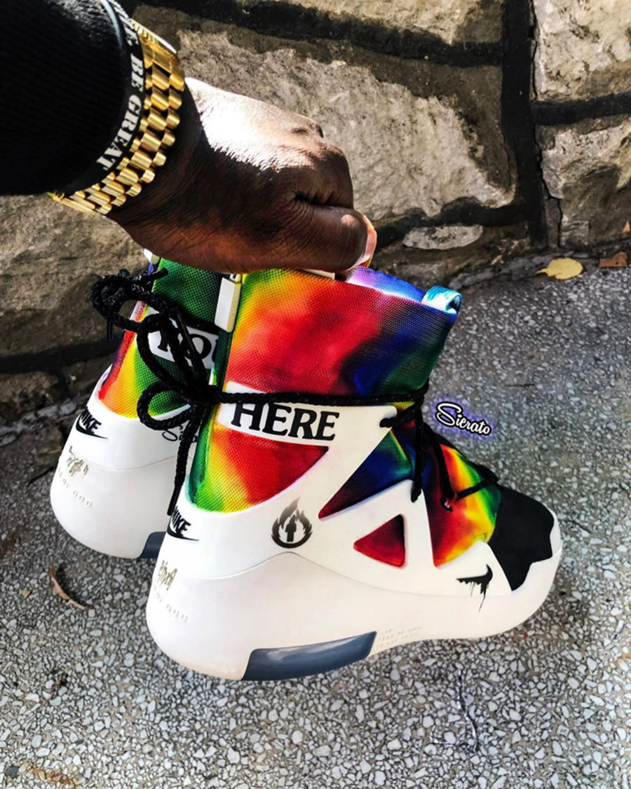 Nike,Air Fear of God 1 炫丽彩虹扎染!定制版 Air FOG 1 致敬 Travis Scott! Nike,Air Fear of God 1 炫丽彩虹扎染!定制版 Air FOG 1 致敬 Travis Scott!