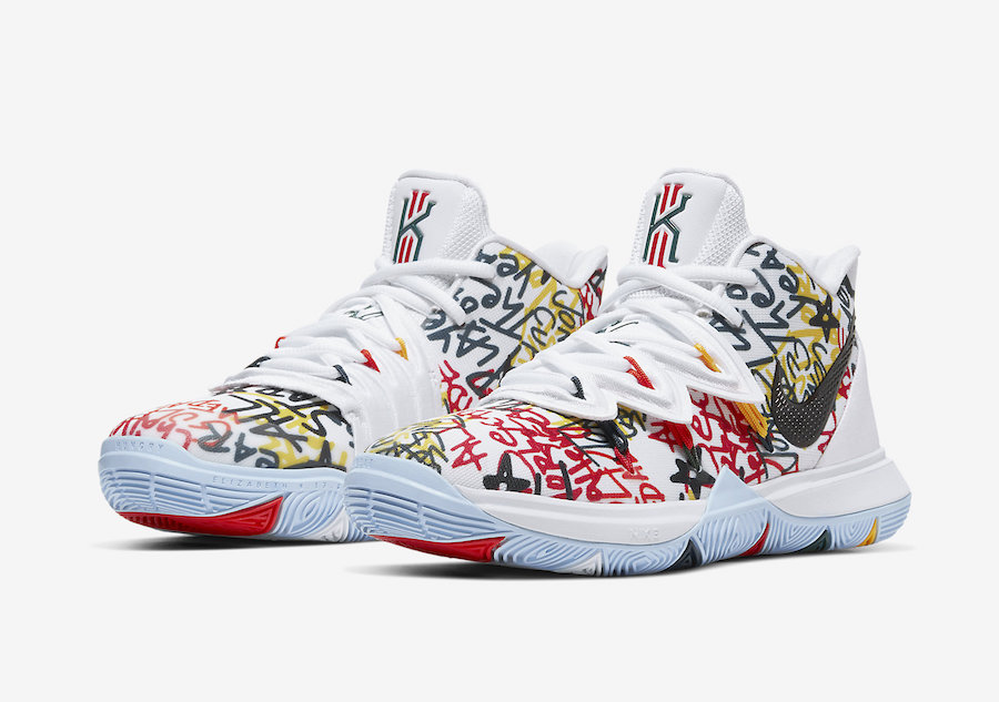 Nike,Kyrie 5,发售,CW4403-100 PE 配色迎来市售!这双涂鸦 Kyrie 5 真的有点东西! Nike,Kyrie 5,发售,CW4403-100 PE 配色迎来市售!这双涂鸦 Kyrie 5 真的有点东西!