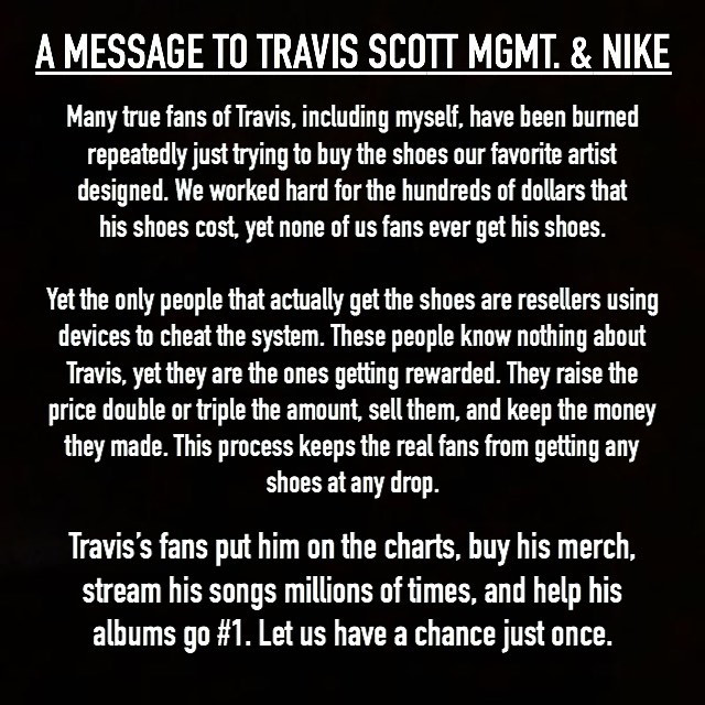 Travis Scott,Air Jordan 6,AJ6 粉丝买不到 TS x AJ6 上网吐槽!Travis Scott 亲自回复! Travis Scott,Air Jordan 6,AJ6 粉丝买不到 TS x AJ6 上网吐槽!Travis Scott 亲自回复!
