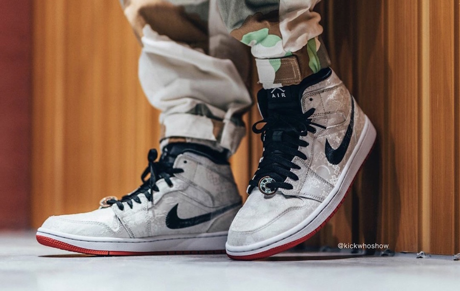 CLOT,Air Jordan 1,AJ1,发售,CU280 谁说八孔都是弟弟?白丝绸 CLOT x AJ1 Mid 上脚真的帅! CLOT,Air Jordan 1,AJ1,发售,CU280 谁说八孔都是弟弟?白丝绸 CLOT x AJ1 Mid 上脚真的帅!