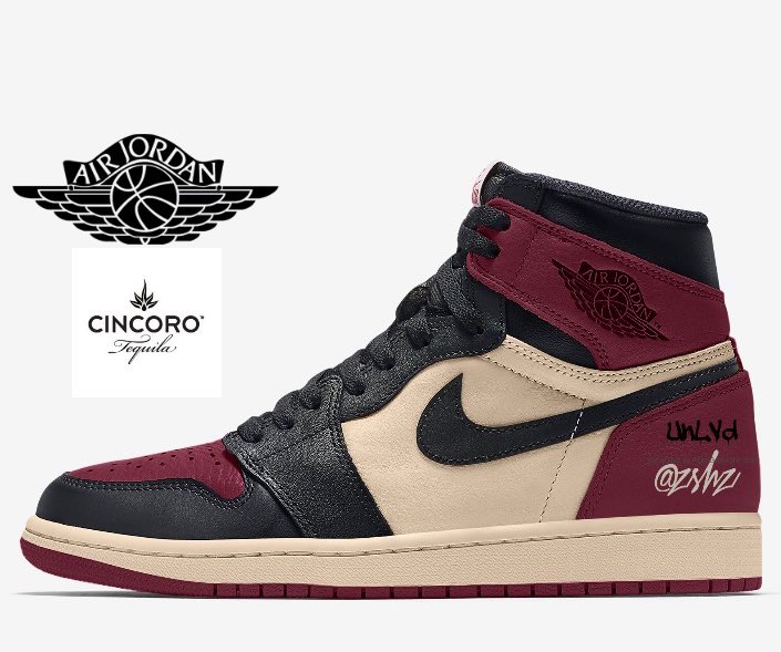AJ1,Air Jordan 1,Cincoro Tequi 以 MJ 最爱的龙舌兰为主题!冷酷忧郁的酒红色 AJ1 首度曝光! AJ1,Air Jordan 1,Cincoro Tequi 以 MJ 最爱的龙舌兰为主题!冷酷忧郁的酒红色 AJ1 首度曝光!