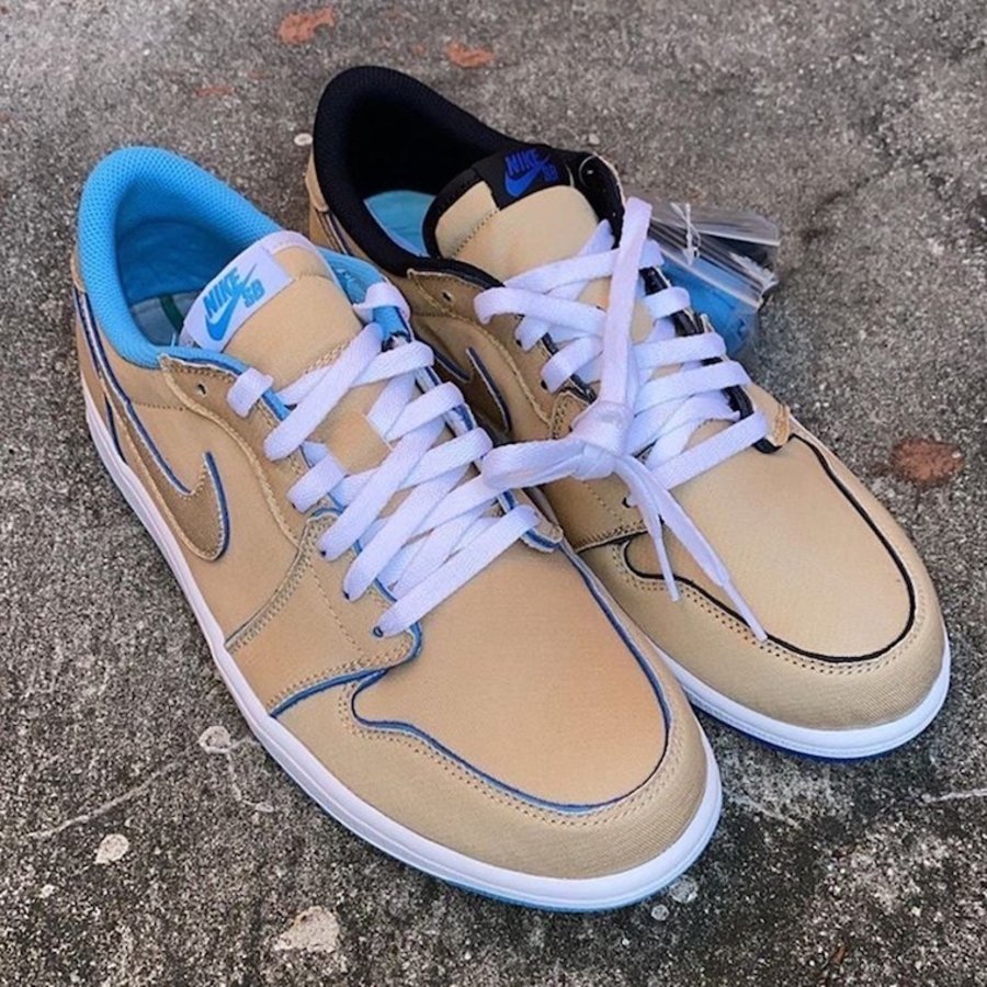 Nike SB,Air Jordan 1,CJ7891-20 经典白北卡 + 黑蓝!鸳鸯刮刮乐 Nike SB x AJ1 Low 下周发售! Nike SB,Air Jordan 1,CJ7891-20 经典白北卡 + 黑蓝!鸳鸯刮刮乐 Nike SB x AJ1 Low 下周发售!