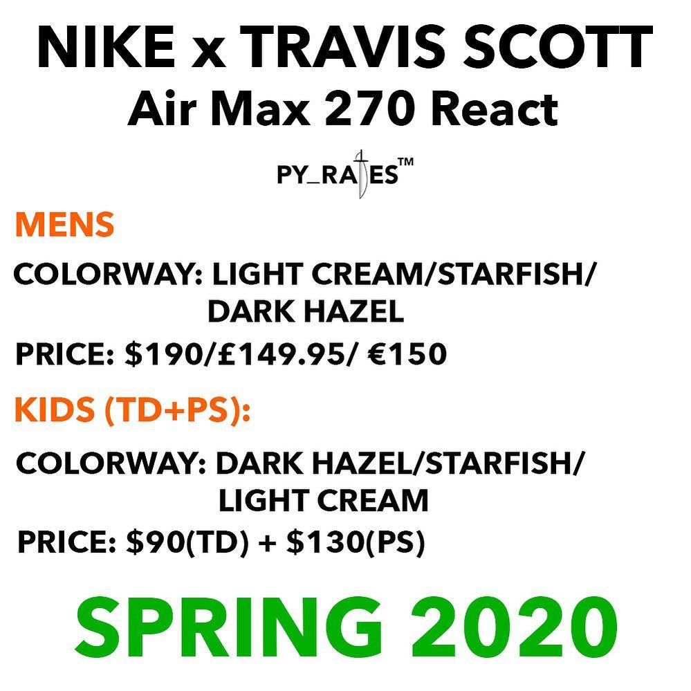 Travis Scott,Nike,Air Max 270 细节抢先曝光!下一双 Travis Scott x Nike 明年春季发售 Travis Scott,Nike,Air Max 270 细节抢先曝光!下一双 Travis Scott x Nike 明年春季发售
