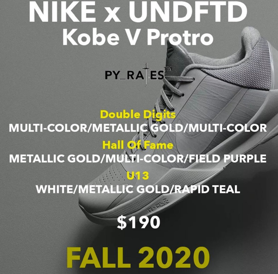 UNDEFEATED,Nike,Kobe 5 Protro UNDEFEATED 持续发力!3 双 Kobe 5 Protro 联名今年发售! UNDEFEATED,Nike,Kobe 5 Protro UNDEFEATED 持续发力!3 双 Kobe 5 Protro 联名今年发售!