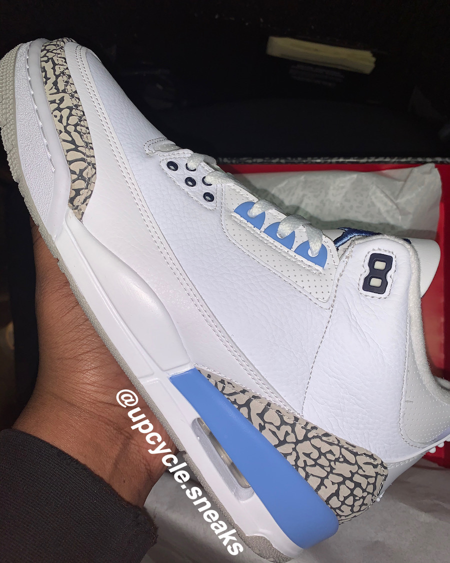 CT8532-104,AJ3,Air Jordan 3 CT8532-104 三月发售!北卡 Air Jordan 3 “UNC” 实物首次曝光! CT8532-104,AJ3,Air Jordan 3 CT8532-104 三月发售!北卡 Air Jordan 3 “UNC” 实物首次曝光!