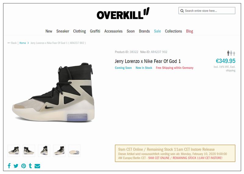 Nike,FOG,Air Fear of God 1,Str 海外上架预告释出!全新 Nike FOG 1 本周即将发售! Nike,FOG,Air Fear of God 1,Str 海外上架预告释出!全新 Nike FOG 1 本周即将发售!