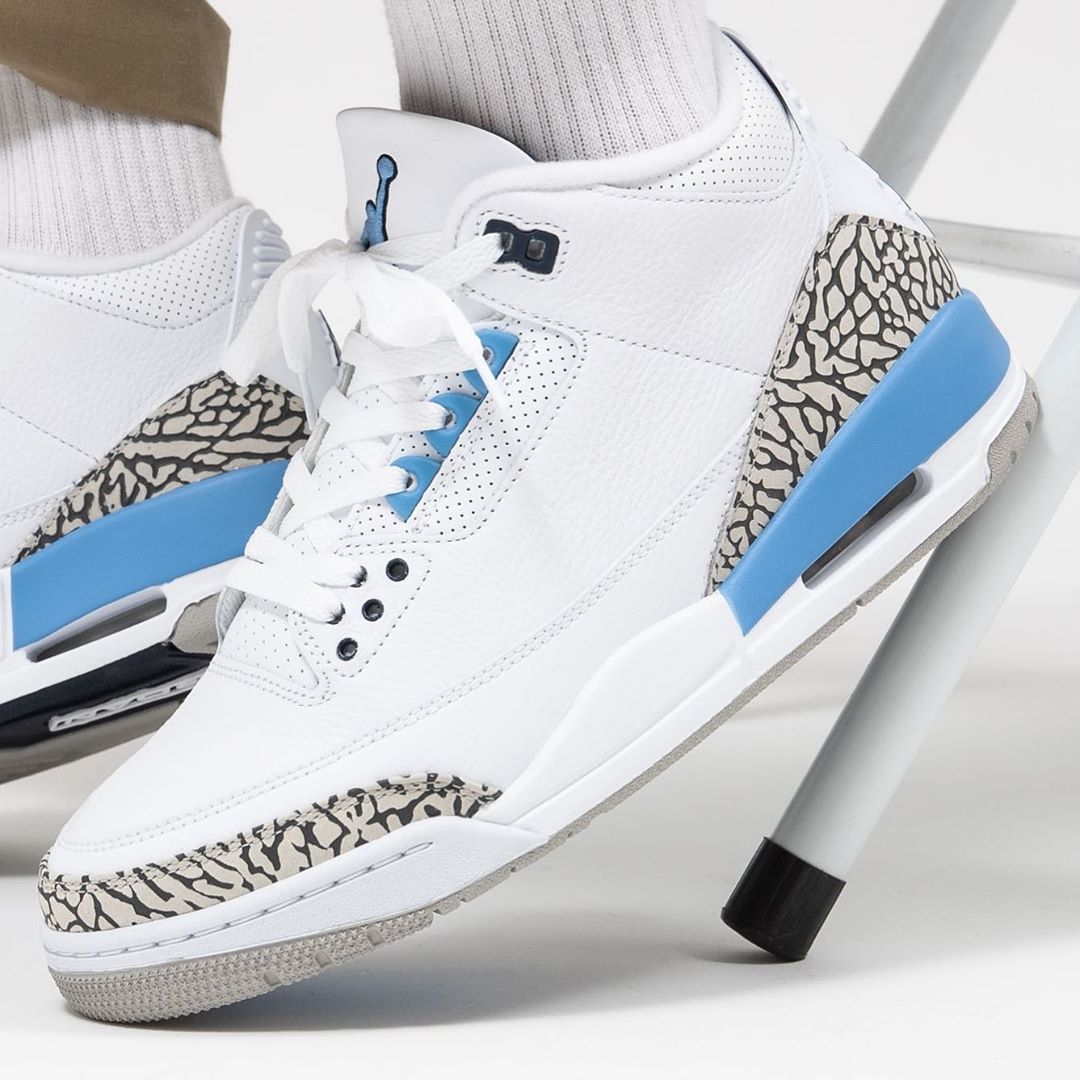 CT8532-104,AJ3,Air Jordan 3,UN CT8532-104 本月的人气重磅!北卡蓝 AJ3 UNC 官图、上脚新图都有了! CT8532-104,AJ3,Air Jordan 3,UN CT8532-104 本月的人气重磅!北卡蓝 AJ3 UNC 官图、上脚新图都有了!
