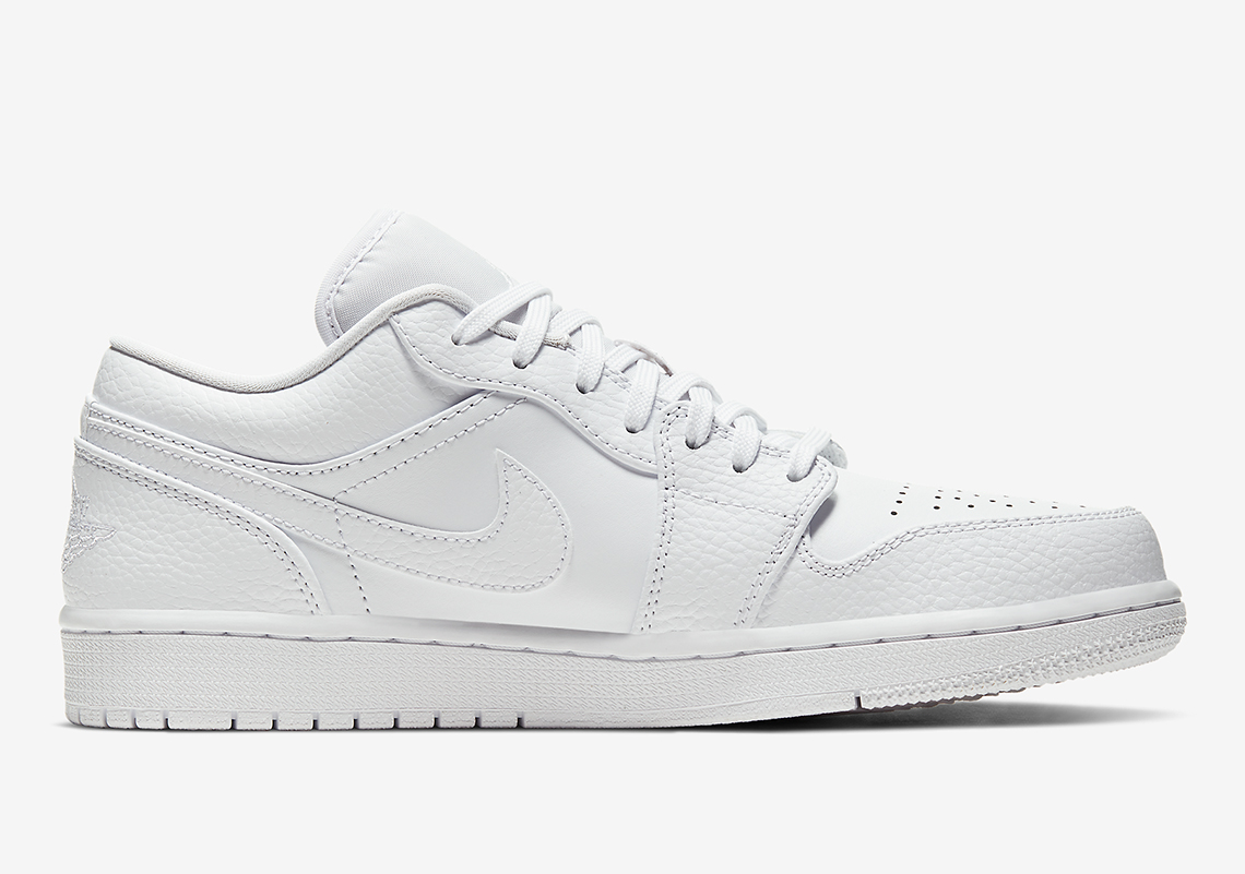 AJ1,Air Jordan 1 Low,553558-13 荔枝纹皮革打造!全新纯白 Air Jordan 1 Low 即将发售 AJ1,Air Jordan 1 Low,553558-13 荔枝纹皮革打造!全新纯白 Air Jordan 1 Low 即将发售