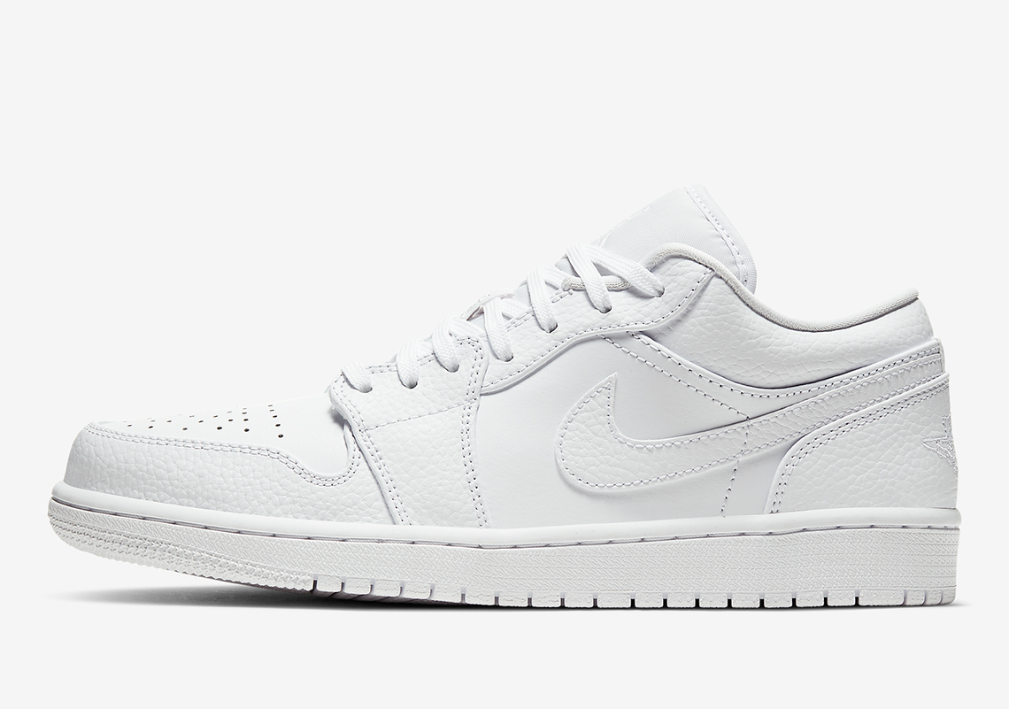AJ1,Air Jordan 1 Low,553558-13 荔枝纹皮革打造!全新纯白 Air Jordan 1 Low 即将发售 AJ1,Air Jordan 1 Low,553558-13 荔枝纹皮革打造!全新纯白 Air Jordan 1 Low 即将发售