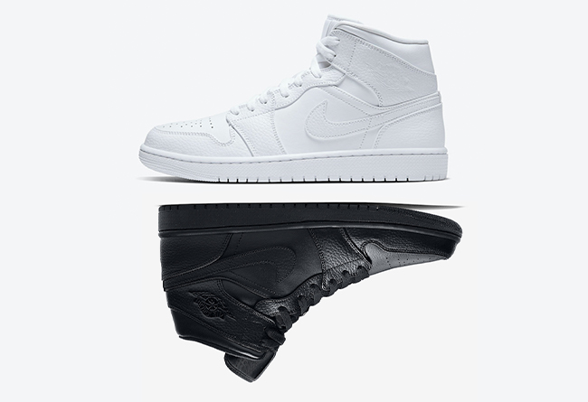 AJ,AJ1 Mid,Triple Black,554724 经典黑白纯色风!这两双 AJ1 Mid 简约低调不失风度! AJ,AJ1 Mid,Triple Black,554724 经典黑白纯色风!这两双 AJ1 Mid 简约低调不失风度!