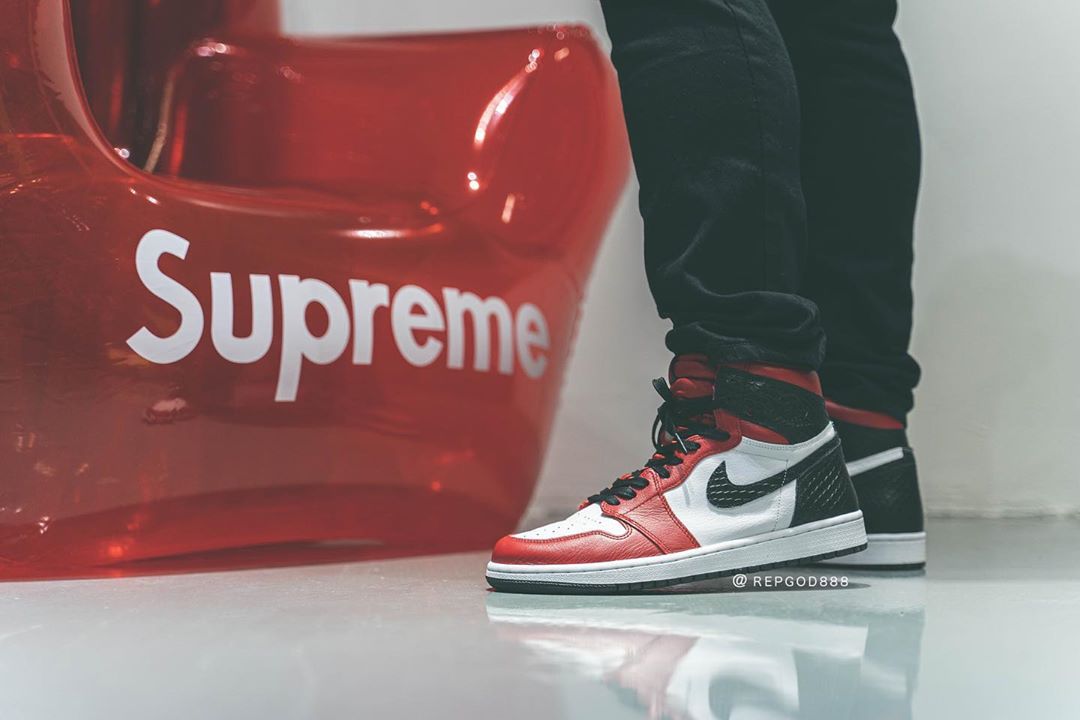 AJ1,Air Jordan 1,CD0461-601,发售 丝绸蛇纹 AJ1 竟然没有丝绸?上脚首次曝光,八月发售! AJ1,Air Jordan 1,CD0461-601,发售 丝绸蛇纹 AJ1 竟然没有丝绸?上脚首次曝光,八月发售!