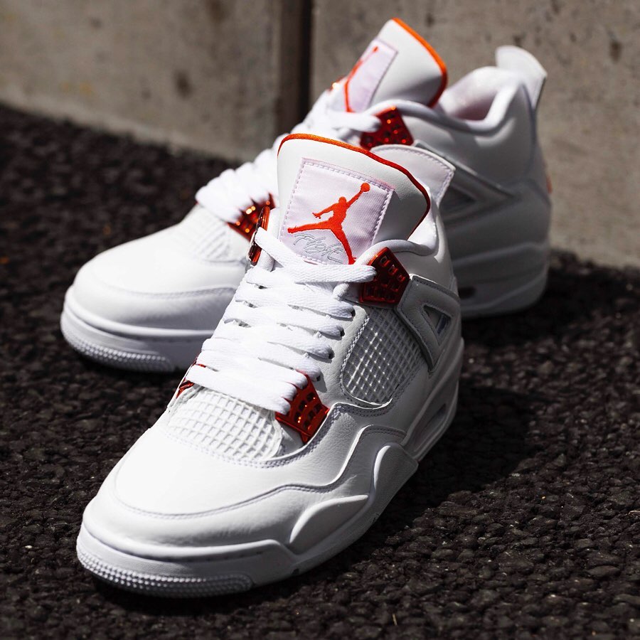 Air Jordan 4,Orange Metallic,A 本周六官网发售!白橙 AJ4 实物真的帅! Air Jordan 4,Orange Metallic,A 本周六官网发售!白橙 AJ4 实物真的帅!