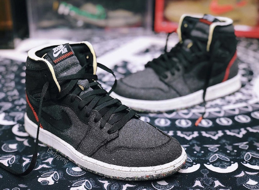 Air Jordan 1,AJ1,CW2414-001,发售 单宁质感 + 全掌气垫!这双垃圾做的 AJ1 竟然有点帅! Air Jordan 1,AJ1,CW2414-001,发售 单宁质感 + 全掌气垫!这双垃圾做的 AJ1 竟然有点帅!