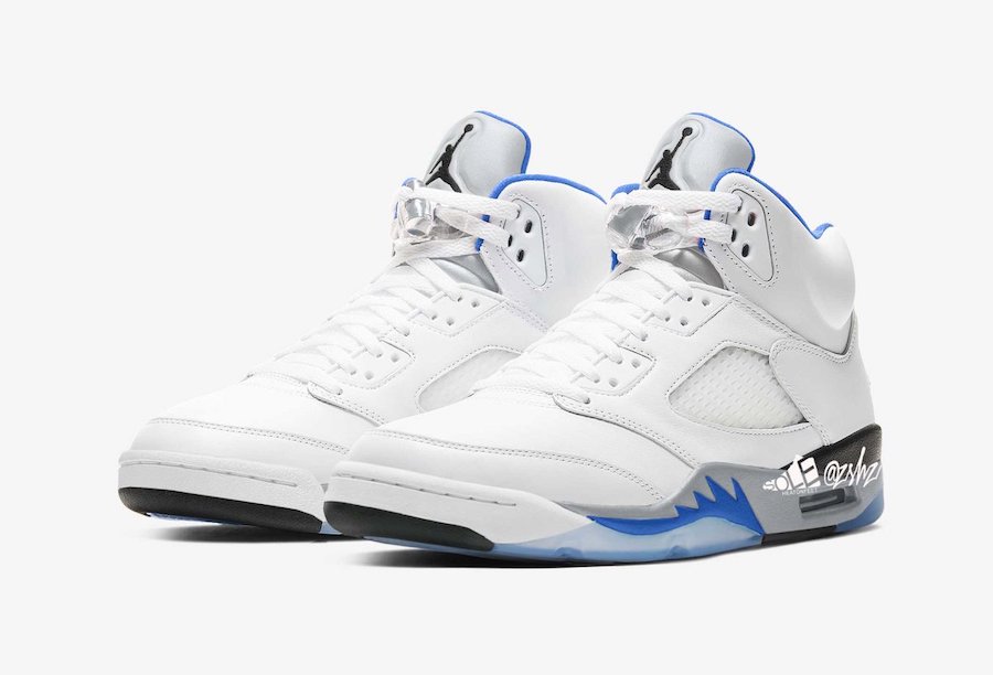 Air Jordan 5,AJ5,DD0587-140 清爽白蓝装扮!Air Jordan 5 “Hyper Royal” 效果图曝光 Air Jordan 5,AJ5,DD0587-140 清爽白蓝装扮!Air Jordan 5 “Hyper Royal” 效果图曝光