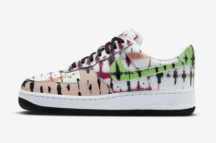 Nike,Air Force 1,Black Tie Dye 扎染风格 + 绿色 Swoosh !这款全新 Nike Air Force 1 有点骚! Nike,Air Force 1,Black Tie Dye 扎染风格 + 绿色 Swoosh !这款全新 Nike Air Force 1 有点骚!
