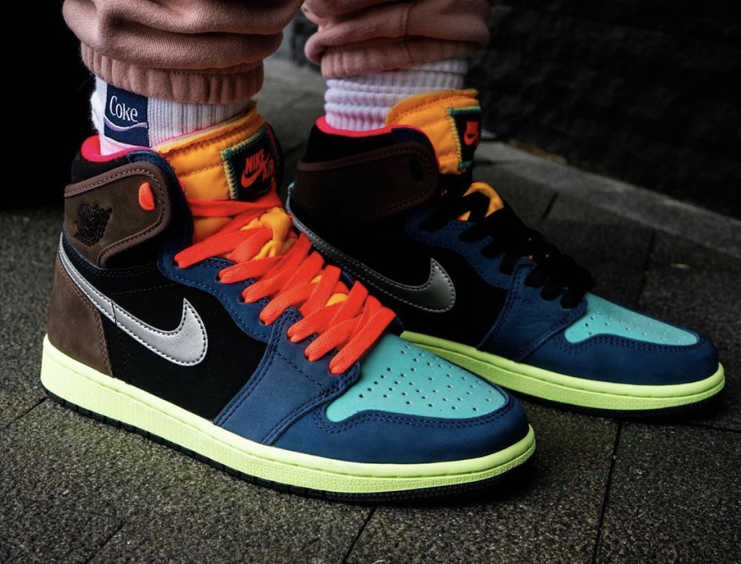 Air Jordan 1,Bio Hack,555088-2 热度超高的彩拼 AJ1 上脚美图来了!9 月发售! Air Jordan 1,Bio Hack,555088-2 热度超高的彩拼 AJ1 上脚美图来了!9 月发售!