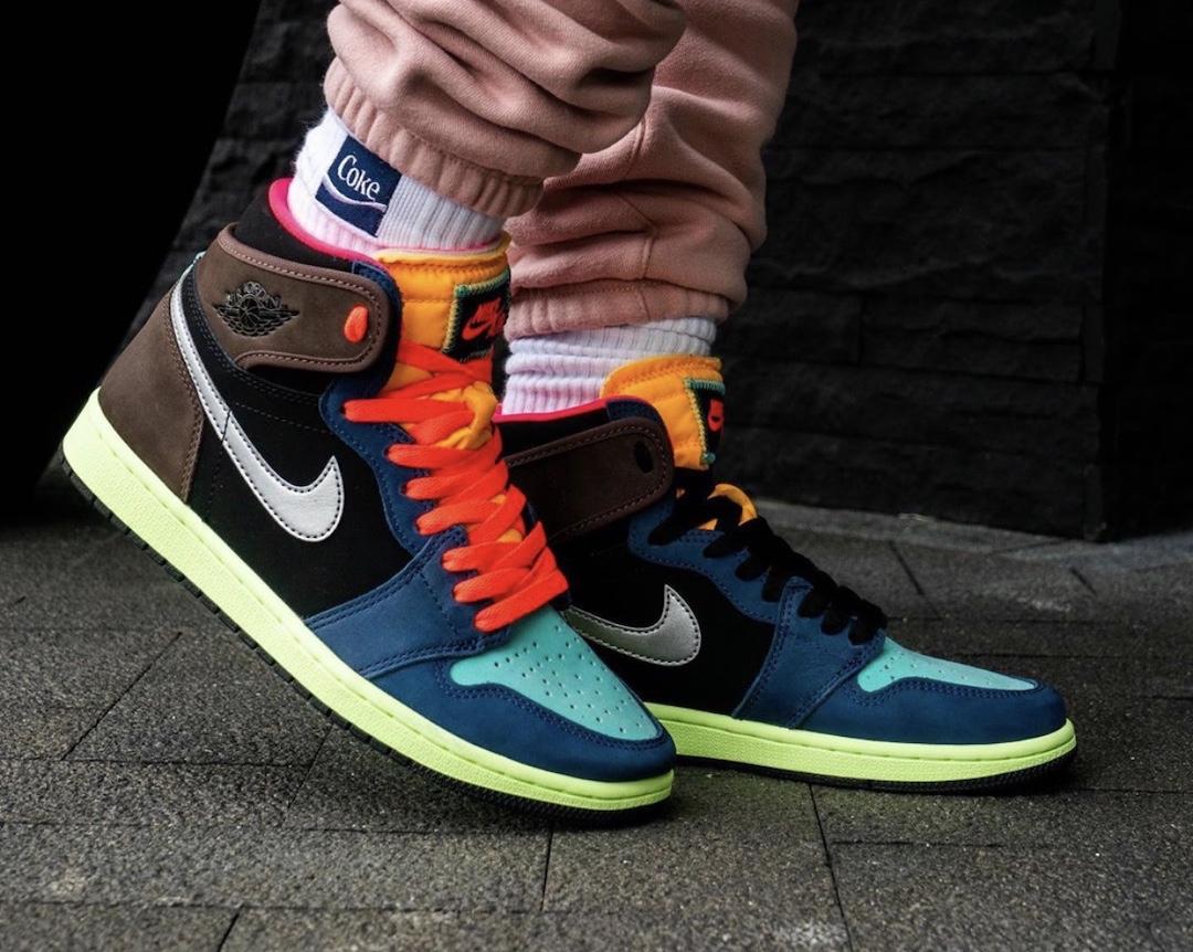 Air Jordan 1,Bio Hack,555088-2 热度超高的彩拼 AJ1 上脚美图来了!9 月发售! Air Jordan 1,Bio Hack,555088-2 热度超高的彩拼 AJ1 上脚美图来了!9 月发售!