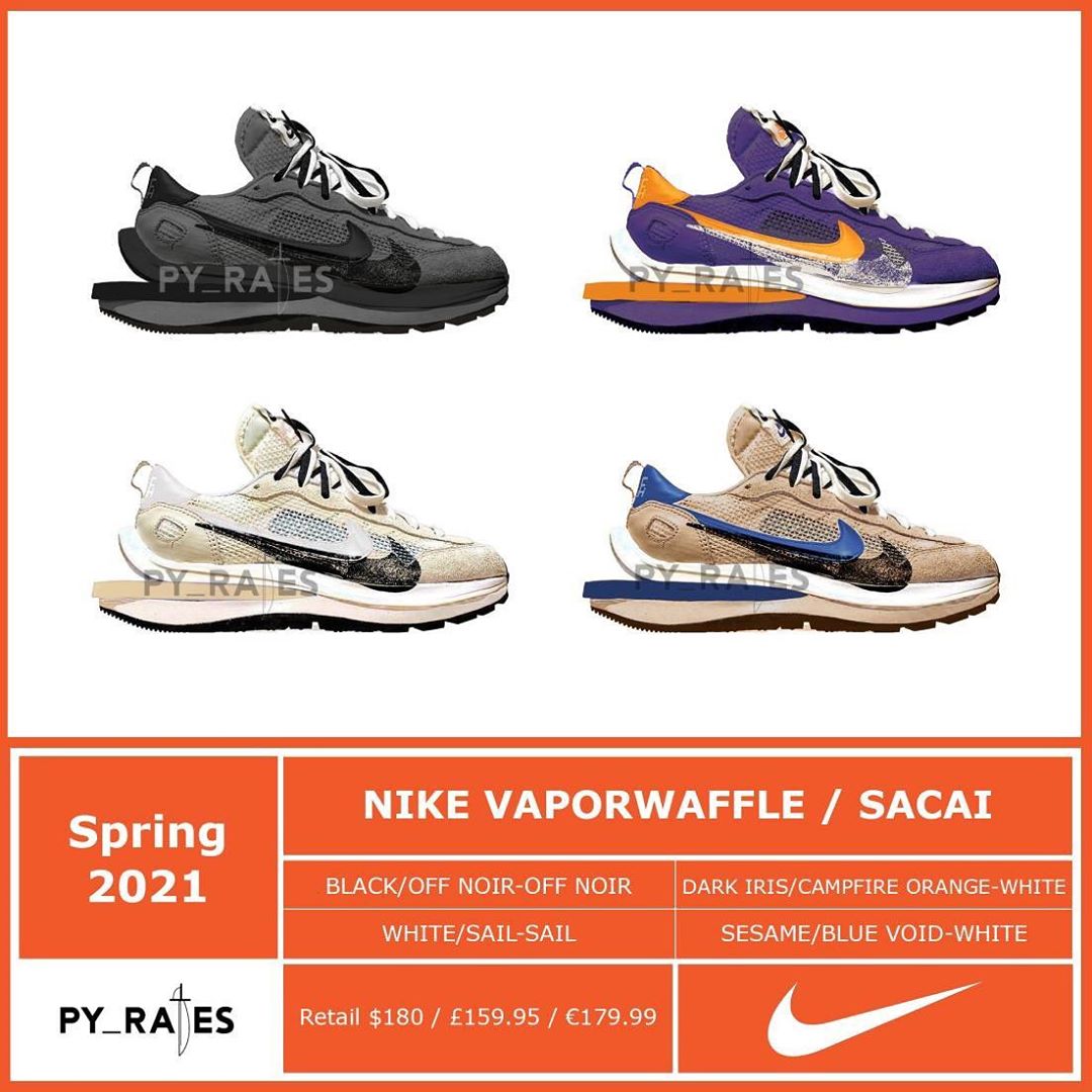 Nike,sacai,VaporWaffle,发售 「湖人」sacai x Nike 渲染图曝光!你猜詹姆斯会穿么? Nike,sacai,VaporWaffle,发售 「湖人」sacai x Nike 渲染图曝光!你猜詹姆斯会穿么?