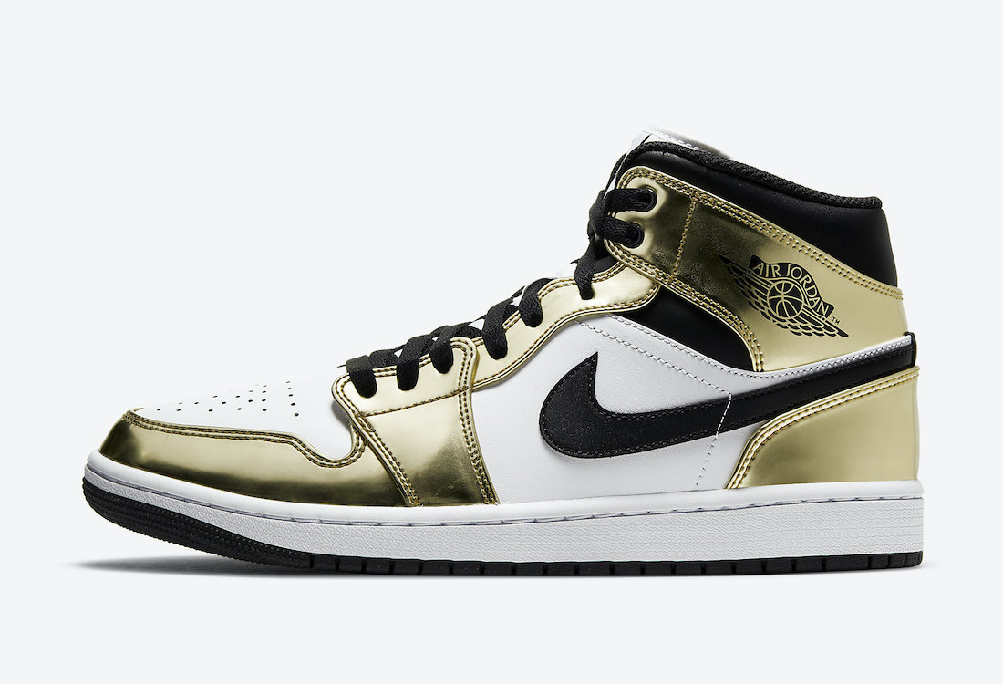 AJ1,Air Jordan 1 Mid,DC1419-70 小伦纳德变身奢华液态金!全新 AJ1 Mid 下月发售 AJ1,Air Jordan 1 Mid,DC1419-70 小伦纳德变身奢华液态金!全新 AJ1 Mid 下月发售