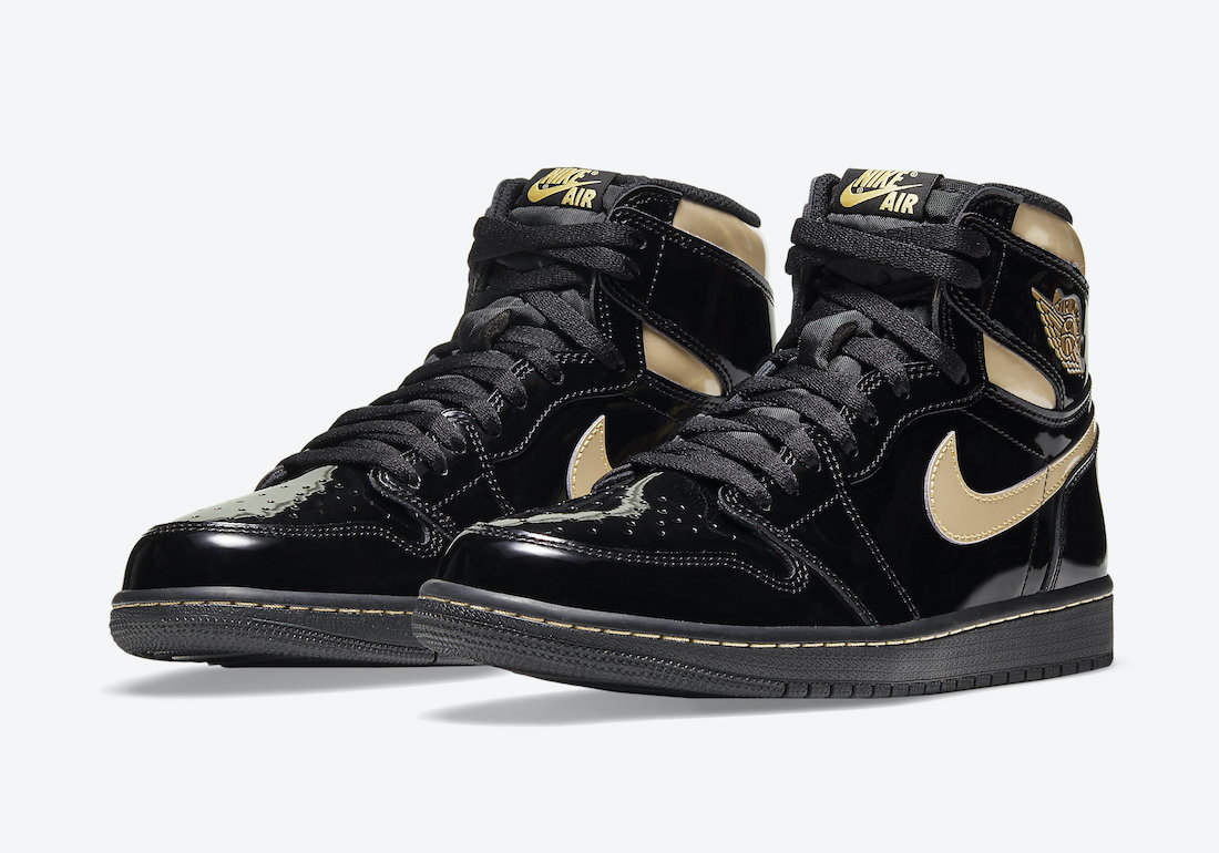 AJ1,Air Jordan 1,555088-032,发售 等了半年终于来了!黑金漆皮 AJ1 本月发售! AJ1,Air Jordan 1,555088-032,发售 等了半年终于来了!黑金漆皮 AJ1 本月发售!