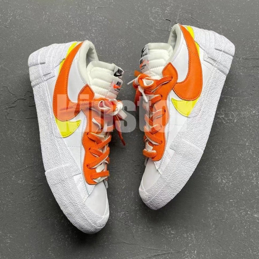 sacai,Nike,Blazer Low,DD1877-1 经典解构设计!白橙 sacai 实物照曝光,下月发售! sacai,Nike,Blazer Low,DD1877-1 经典解构设计!白橙 sacai 实物照曝光,下月发售!
