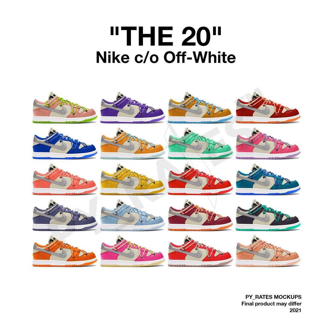 Virgil,THE 20,OFF-WHITE,Nike,D 「THE 20」效果图被 Virgil 吐槽!最新实物曝光!配色数量高达... Virgil,THE 20,OFF-WHITE,Nike,D 「THE 20」效果图被 Virgil 吐槽!最新实物曝光!配色数量高达...
