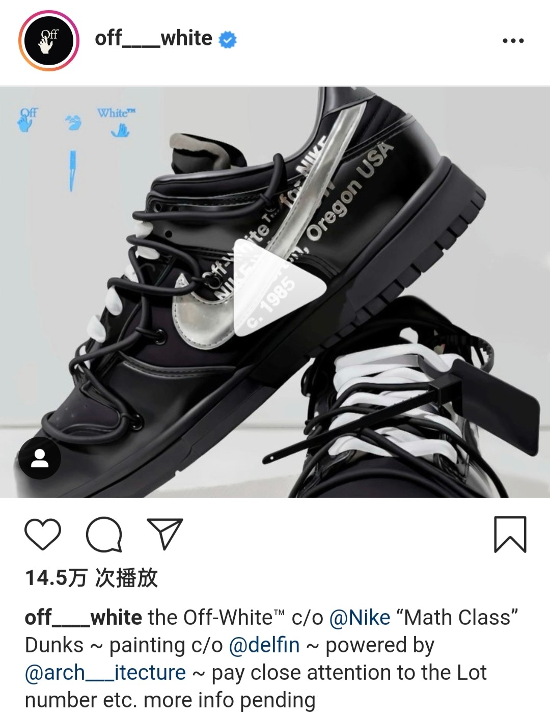 OFF-WHITE,Nike,Dunk,发售 Virgil 亲自预告!「THE 50」OW x Dunk 要来了!广告已曝光! OFF-WHITE,Nike,Dunk,发售 Virgil 亲自预告!「THE 50」OW x Dunk 要来了!广告已曝光!