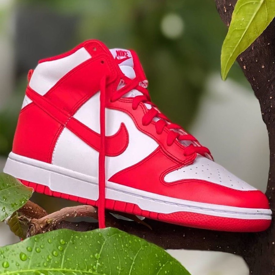 Nike,Dunk High,University Red, 经典「大学红」装扮!全新配色 Dunk High 实物首次曝光! Nike,Dunk High,University Red, 经典「大学红」装扮!全新配色 Dunk High 实物首次曝光!