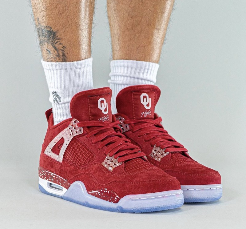 Air Jordan 4 PE,俄克拉荷马大学,Jordan 有钱未必买得到!超稀有 AJ4 PE 实物上脚曝光! Air Jordan 4 PE,俄克拉荷马大学,Jordan 有钱未必买得到!超稀有 AJ4 PE 实物上脚曝光!