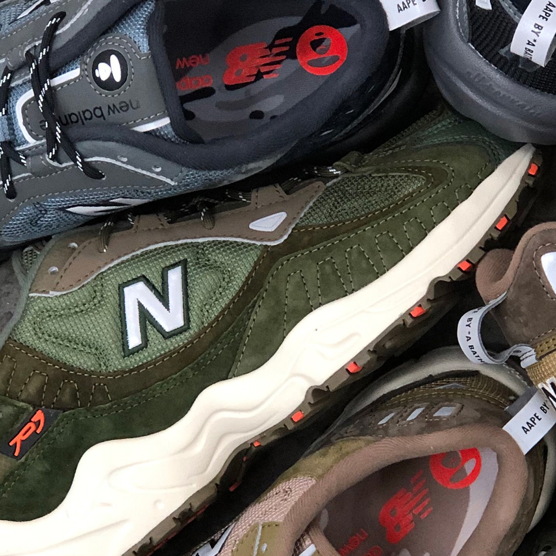 AAPE,New Balance,703 硬朗军事风!三款配色 AAPE x New Balance 实物首次曝光! AAPE,New Balance,703 硬朗军事风!三款配色 AAPE x New Balance 实物首次曝光!