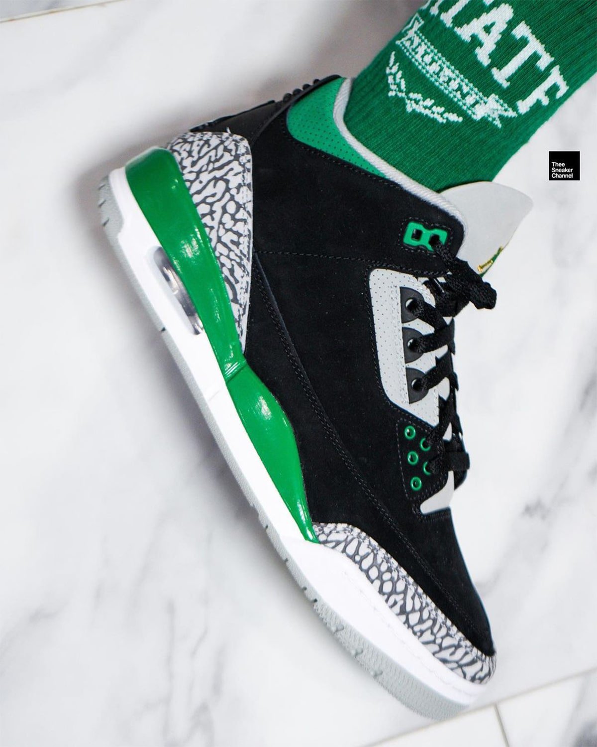Air Jordan 3,AJ3,CT8532-030,Pi 「俄勒冈」配色!全新 AJ3 高清美图曝光! Air Jordan 3,AJ3,CT8532-030,Pi 「俄勒冈」配色!全新 AJ3 高清美图曝光!