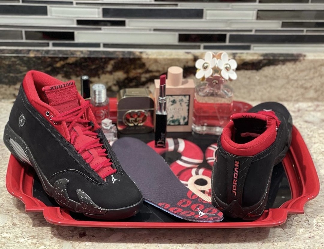 AJ14,Air Jordan 14 Low,WMNS,Re 质感十足 + 甜美主题!全新「黑红」AJ14 最新实物曝光! AJ14,Air Jordan 14 Low,WMNS,Re 质感十足 + 甜美主题!全新「黑红」AJ14 最新实物曝光!
