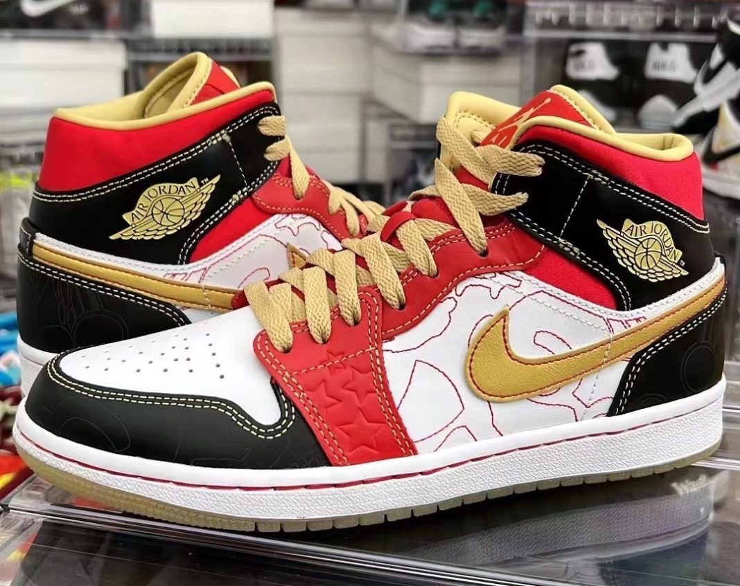 AJ,Air Jordan 1 Mid XQ,DV0576- 时隔 9 年回归!超限量 240 双 AJ1「喜庆」实物曝光! AJ,Air Jordan 1 Mid XQ,DV0576- 时隔 9 年回归!超限量 240 双 AJ1「喜庆」实物曝光!