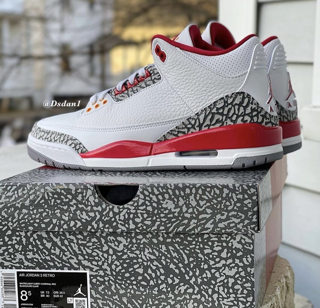 AJ,Air Jordan 3,Cardinal Red,C 「新白红」AJ3 最新实物曝光!这质感真不错! AJ,Air Jordan 3,Cardinal Red,C 「新白红」AJ3 最新实物曝光!这质感真不错!