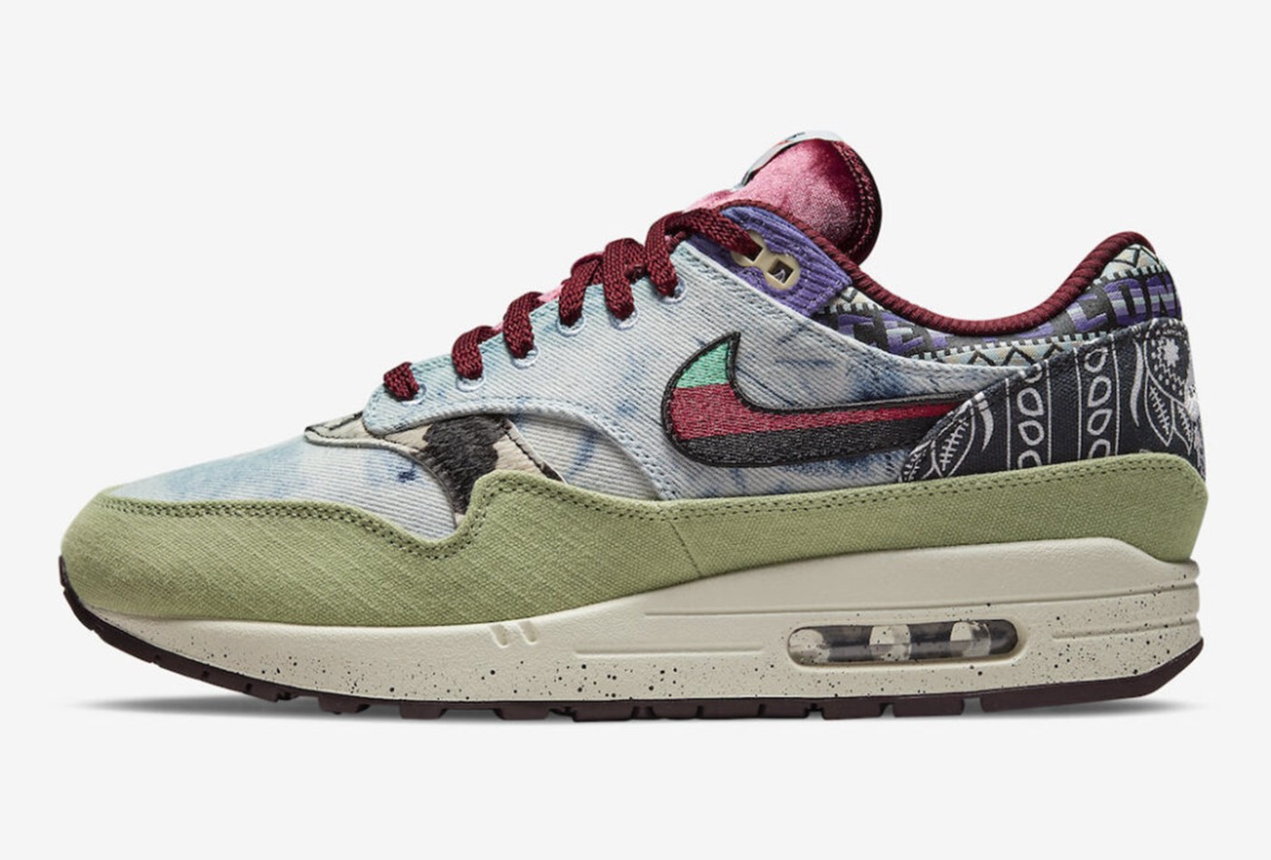Concepts x Nike,Air Max 1,Far 帆布、丹宁、腰果花!Concepts x Nike 第三款配色官图曝光! Concepts x Nike,Air Max 1,Far 帆布、丹宁、腰果花!Concepts x Nike 第三款配色官图曝光!