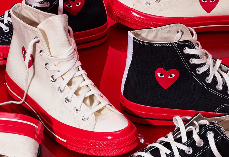 Converse,COMME Des GARÇONS PLA 大红鞋底太亮眼!CDG x Converse 全新「桃心」联名现已发售! Converse,COMME Des GARÇONS PLA 大红鞋底太亮眼!CDG x Converse 全新「桃心」联名现已发售!