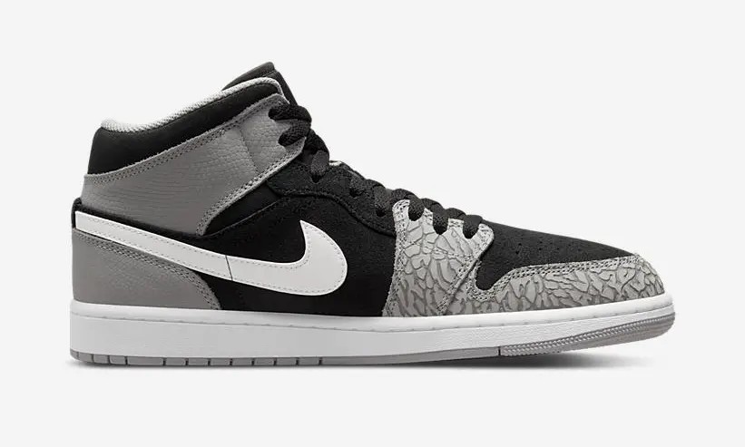 Nike,Air Jordan 1 Mid,Elephant 影子灰 AJ1 官图曝光!还有爆裂纹加持! Nike,Air Jordan 1 Mid,Elephant 影子灰 AJ1 官图曝光!还有爆裂纹加持!