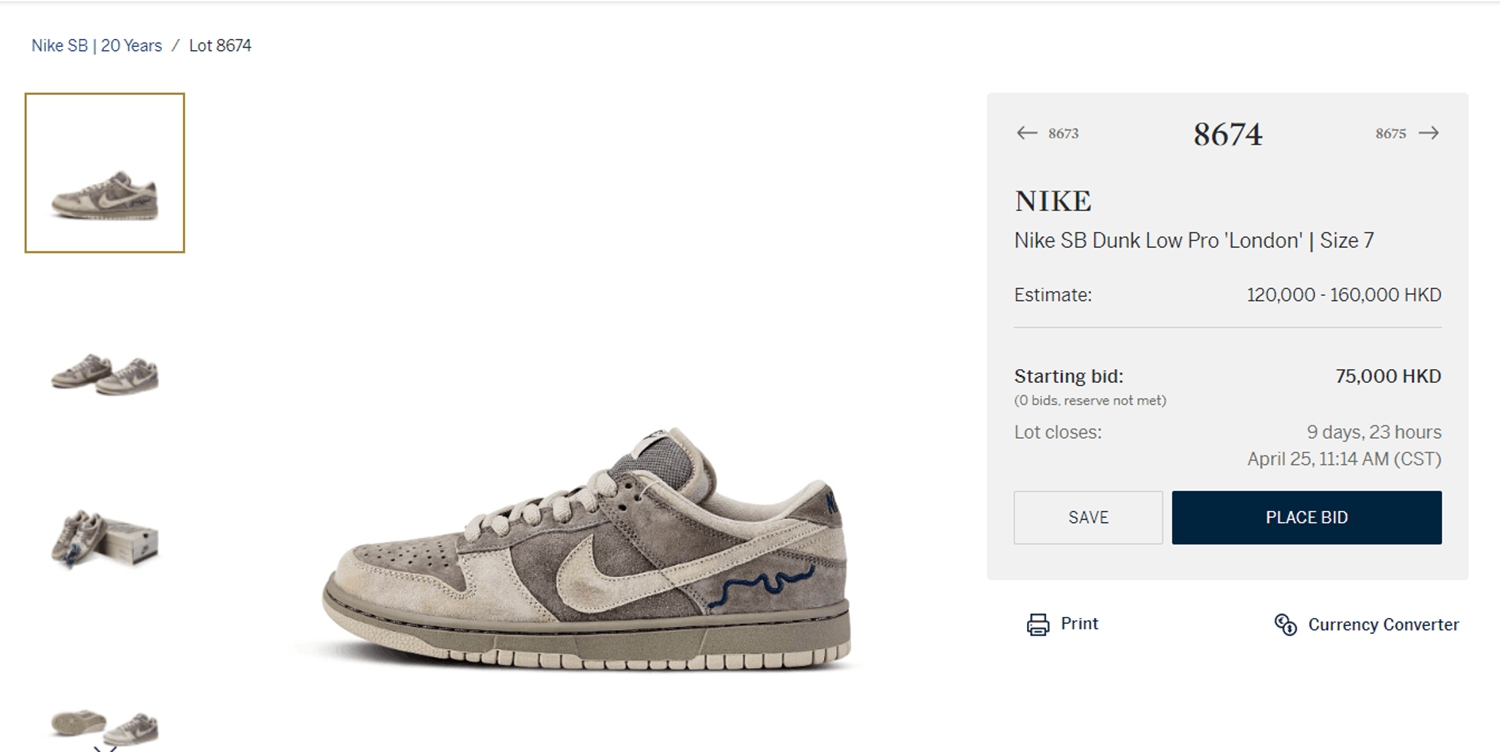 Nike,SB Dunk Low,Sotheby 上百双 Dunk SB 线上拍卖开启!最贵的竟然是它! Nike,SB Dunk Low,Sotheby 上百双 Dunk SB 线上拍卖开启!最贵的竟然是它!