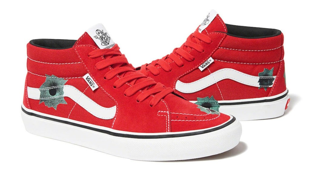 Supreme,Vans,Skate Grosso Mid Supreme x Vans 新鞋曝光!这图案太社会了! Supreme,Vans,Skate Grosso Mid Supreme x Vans 新鞋曝光!这图案太社会了!