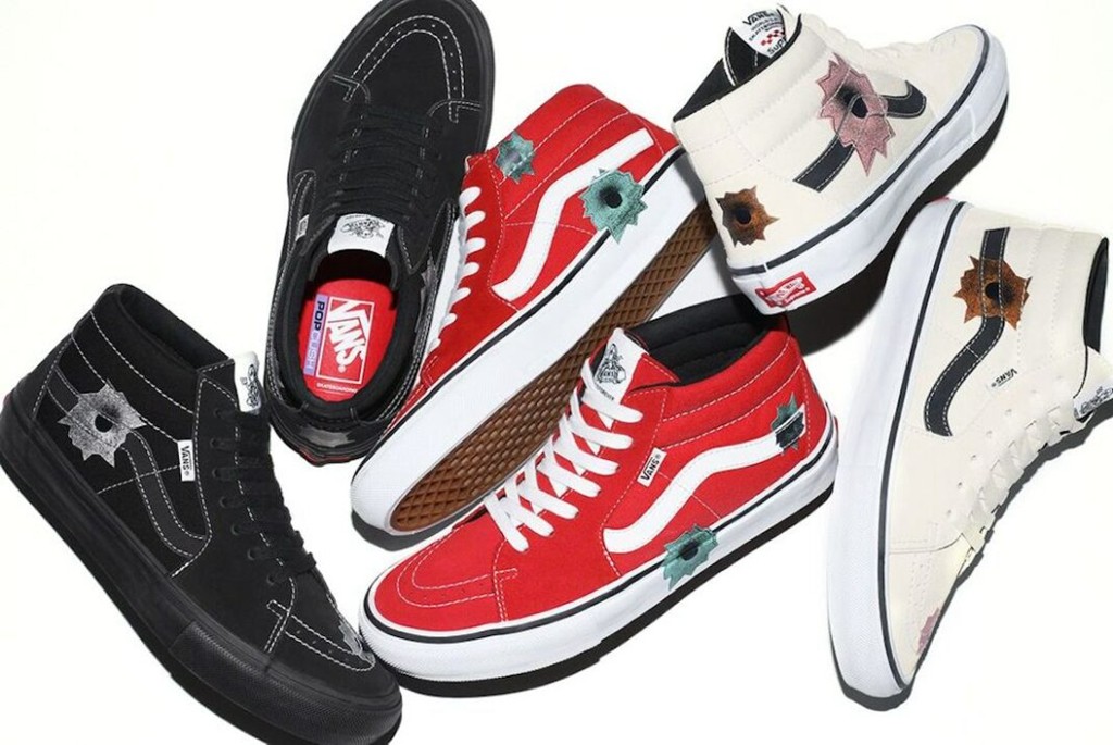 Supreme,Vans,Skate Grosso Mid Supreme x Vans 新鞋曝光!这图案太社会了! Supreme,Vans,Skate Grosso Mid Supreme x Vans 新鞋曝光!这图案太社会了!