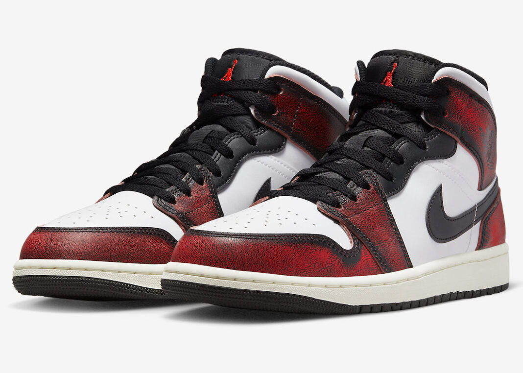 AJ,Air Jordan 1 Mid,Wear-Away, 新配色「芝加哥」AJ1 首次曝光!做旧效果不一般! AJ,Air Jordan 1 Mid,Wear-Away, 新配色「芝加哥」AJ1 首次曝光!做旧效果不一般!