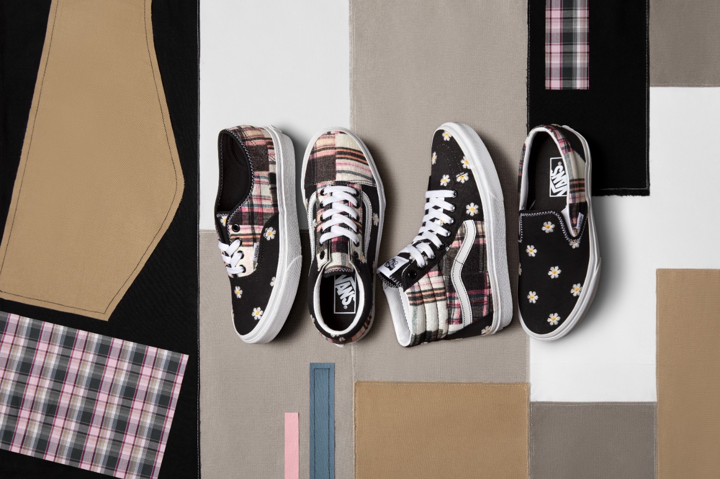 Vans,Authentic,Classic Slip-On 格纹缀花真骚气!Vans 全新拼接系列即将发售! Vans,Authentic,Classic Slip-On 格纹缀花真骚气!Vans 全新拼接系列即将发售!