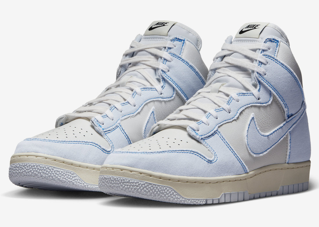Nike,Dunk High 85,Blue Denim,D 鞋型、材料、颜值都有惊喜!全新「水洗丹宁」Dunk 官图曝光! Nike,Dunk High 85,Blue Denim,D 鞋型、材料、颜值都有惊喜!全新「水洗丹宁」Dunk 官图曝光!