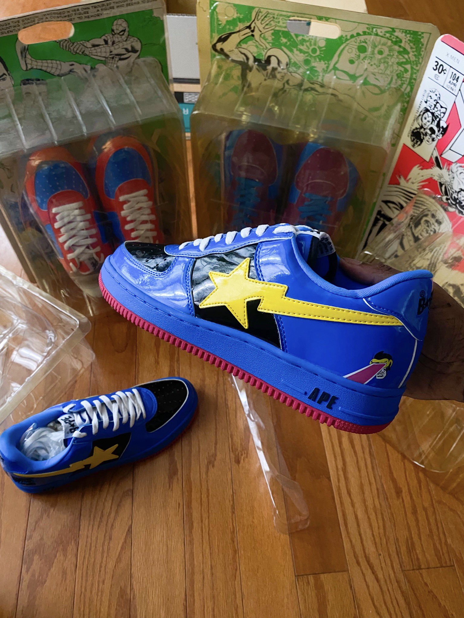 BAPE®,Marvel 梦寐以求的重磅联名!BAPE® x Marvel 联名新鞋实物泄露! BAPE®,Marvel 梦寐以求的重磅联名!BAPE® x Marvel 联名新鞋实物泄露!