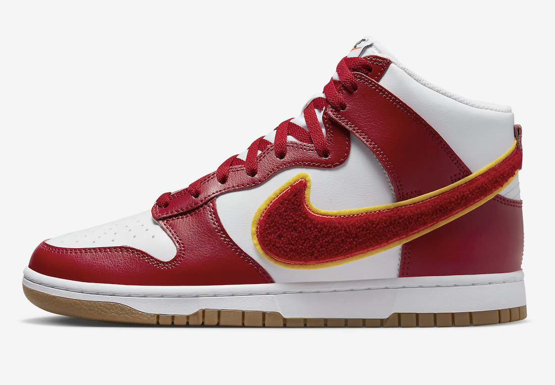 Nike,Dunk High,Chenille Swoosh 摇粒绒 Swoosh Logo!全新「白红」Nike Dunk Hi 官图曝光! Nike,Dunk High,Chenille Swoosh 摇粒绒 Swoosh Logo!全新「白红」Nike Dunk Hi 官图曝光!