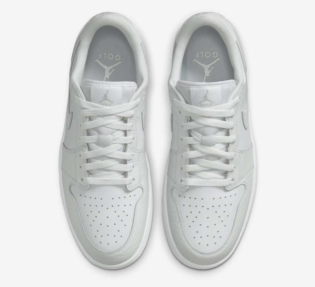Air Jordan 1 Low Golf,White Cr 「纯白鳄鱼」AJ1 官图曝光!发售信息也有了! Air Jordan 1 Low Golf,White Cr 「纯白鳄鱼」AJ1 官图曝光!发售信息也有了!