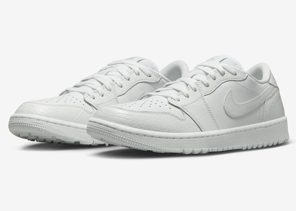 Air Jordan 1 Low Golf,White Cr 「纯白鳄鱼」AJ1 官图曝光!发售信息也有了! Air Jordan 1 Low Golf,White Cr 「纯白鳄鱼」AJ1 官图曝光!发售信息也有了!