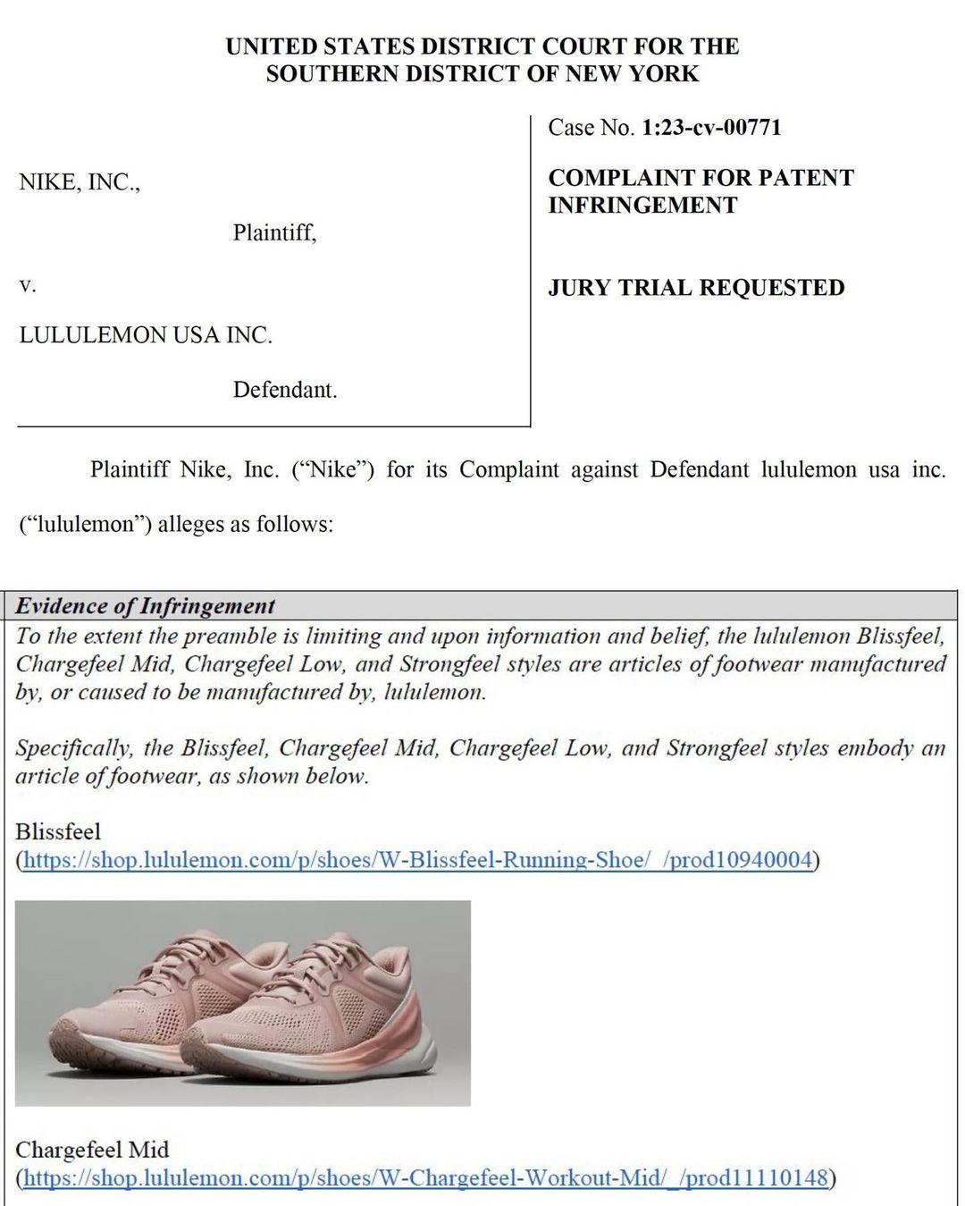 Nike,lululemon,Flyknit,飞线,诉讼 突发!Nike 起诉 lululemon!原因是... Nike,lululemon,Flyknit,飞线,诉讼 突发!Nike 起诉 lululemon!原因是...