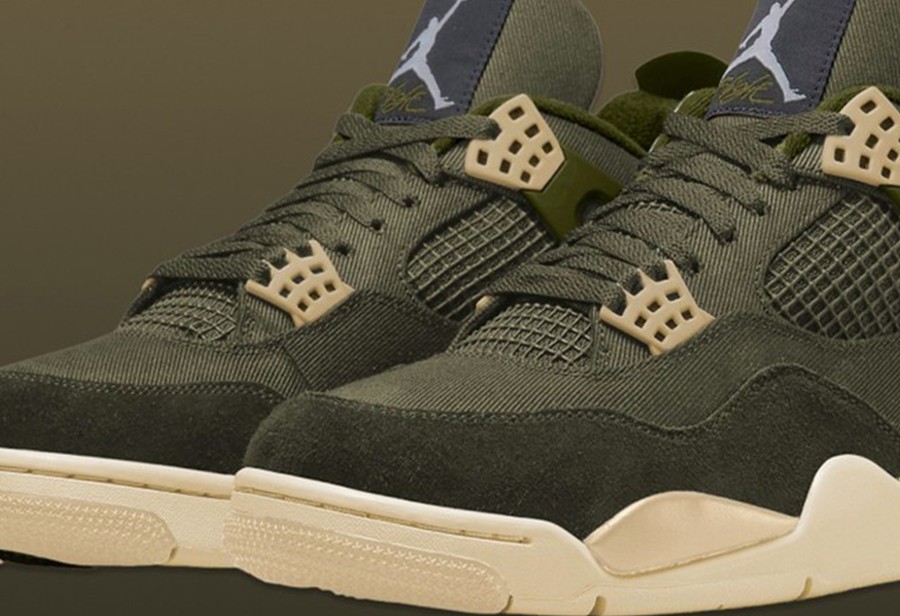 Air Jordan 4,Jordan Brand,Oliv 怎么又不一样了?!帆布 AJ4 再曝效果图! Air Jordan 4,Jordan Brand,Oliv 怎么又不一样了?!帆布 AJ4 再曝效果图!