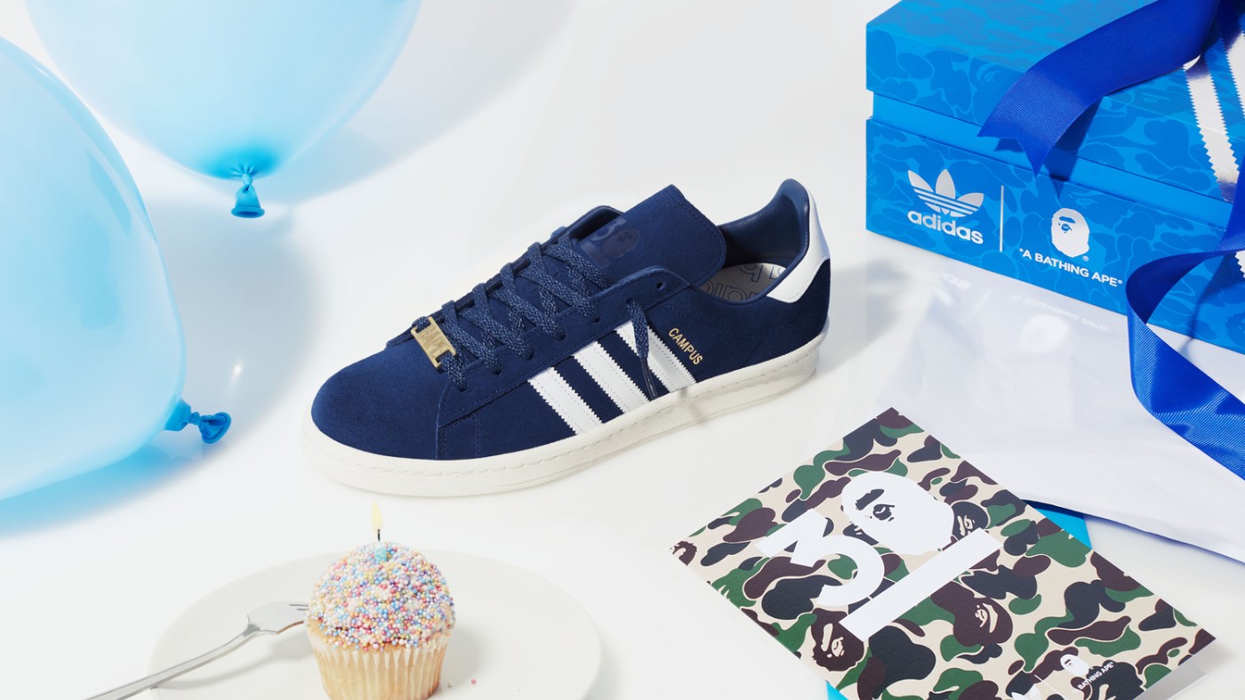 Bape,adidas Originals,Campus 刚刚登场!三叶草 x BAPE® 30 周年新鞋曝光! Bape,adidas Originals,Campus 刚刚登场!三叶草 x BAPE® 30 周年新鞋曝光!